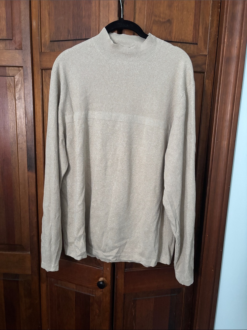 Cream Mock-Neck Sweater